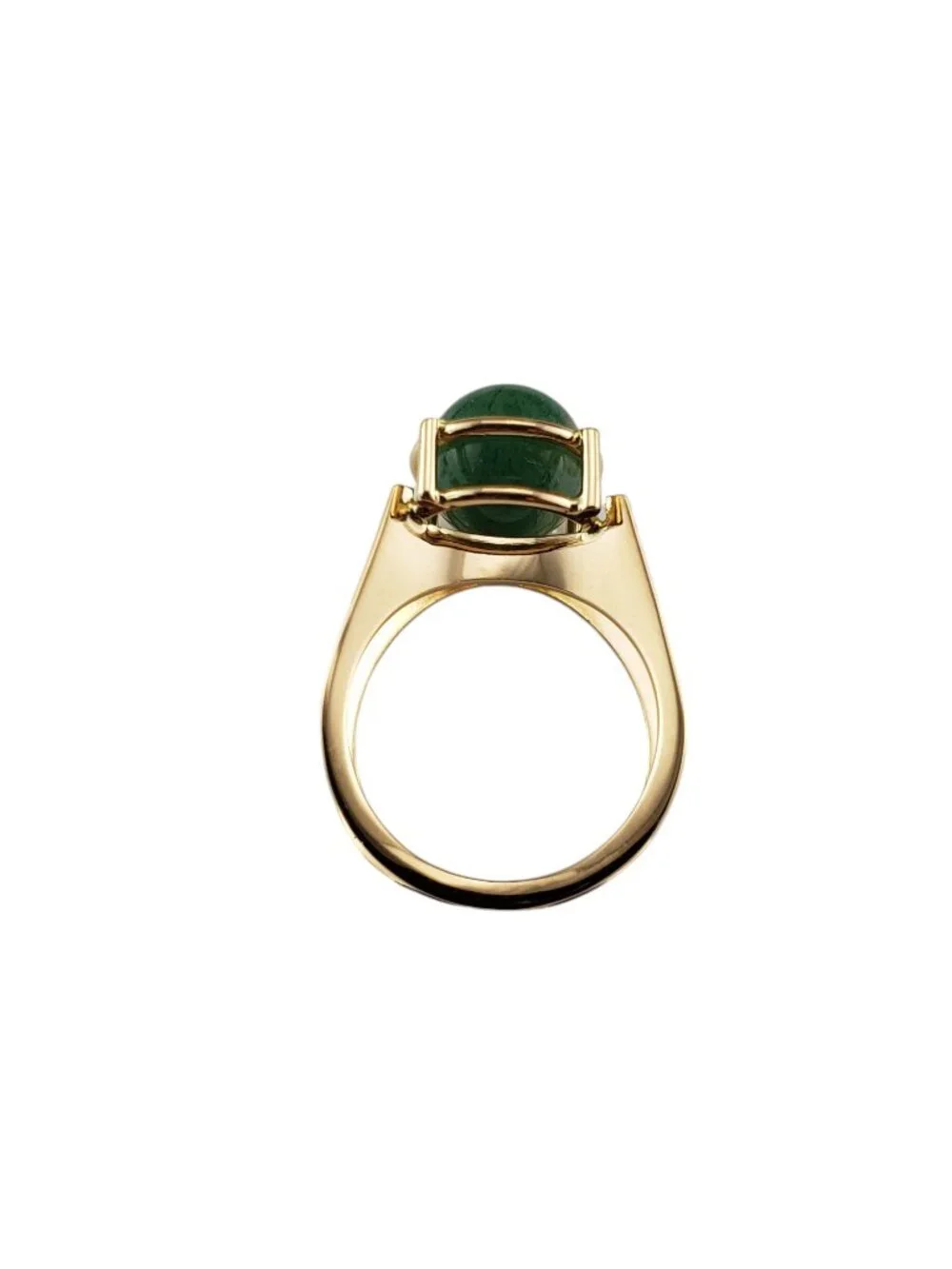 14 Karat Yellow Gold Aventurine Quartz Double Band Ring Size 7 #19043 - Picture 5 of 9